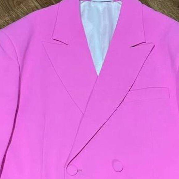 Hot Pink Suit Blazer - Picture 2 of 3